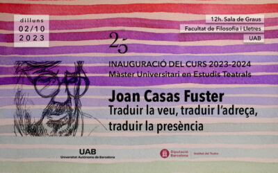 Inauguració del curs 2023-2024: conferència de Joan Casas