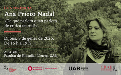 Conferència d’Ana Prieto Nadal: “De què parlem quan parlem de crítica teatral?”
